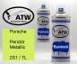 Preview: Porsche, Peridot Metallic, 2S1 / 7L: 400ml Sprühdose + 400ml Klarlack - Set, von ATW Autoteile West.